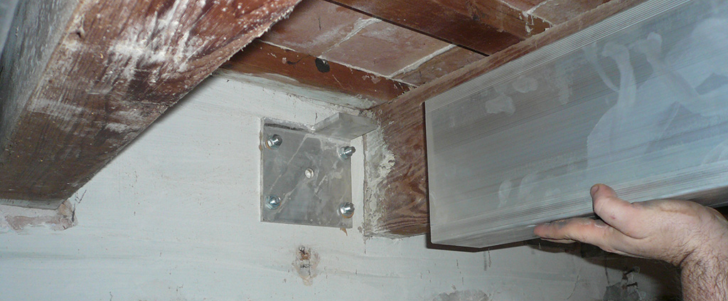 EASY INSTALLATION OF EXTEND-SYSTEM BEAMS SUPPORTED ON THE BRACKET
